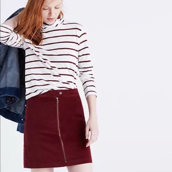 Madewell Studio Zip Skirt in Velvet - Picture 7 of 10